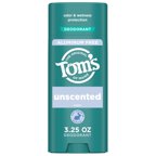 Tom's of Maine Unscented Deodorant Stick, 3.25 oz (Case of 6)