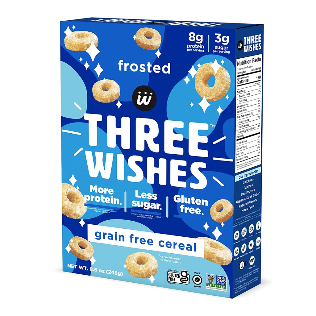 Three Wishes Frosted Cereal, Gluten Free, 8.6 oz (Case of 6)