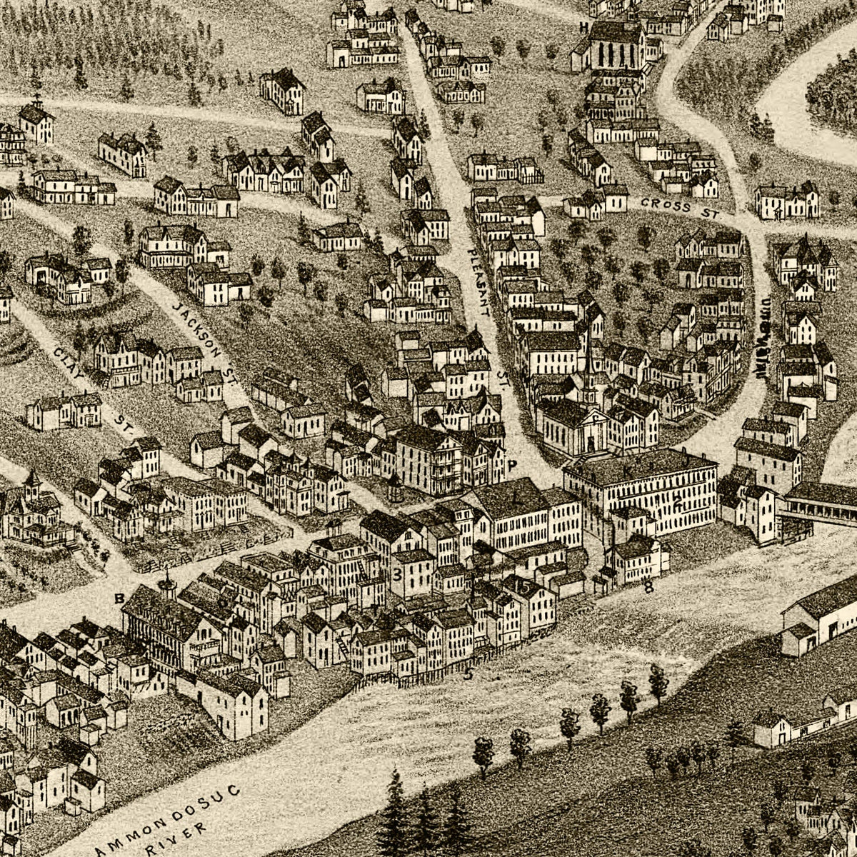 Vintage Map of Littleton, New Hampshire 1883