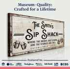 Family Sip Shack Bar Sign