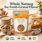 Organic Whole Nutmeg – Grate Fresh for Baking & Chai