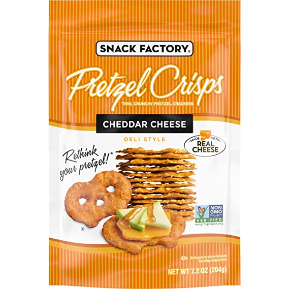 Pretzel Crisps Cheddar Cheese, 7.2 oz (Case of 12)