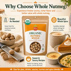 Organic Whole Nutmeg – Grate Fresh for Baking & Chai