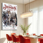 Personalized Wolf Family Wall Art