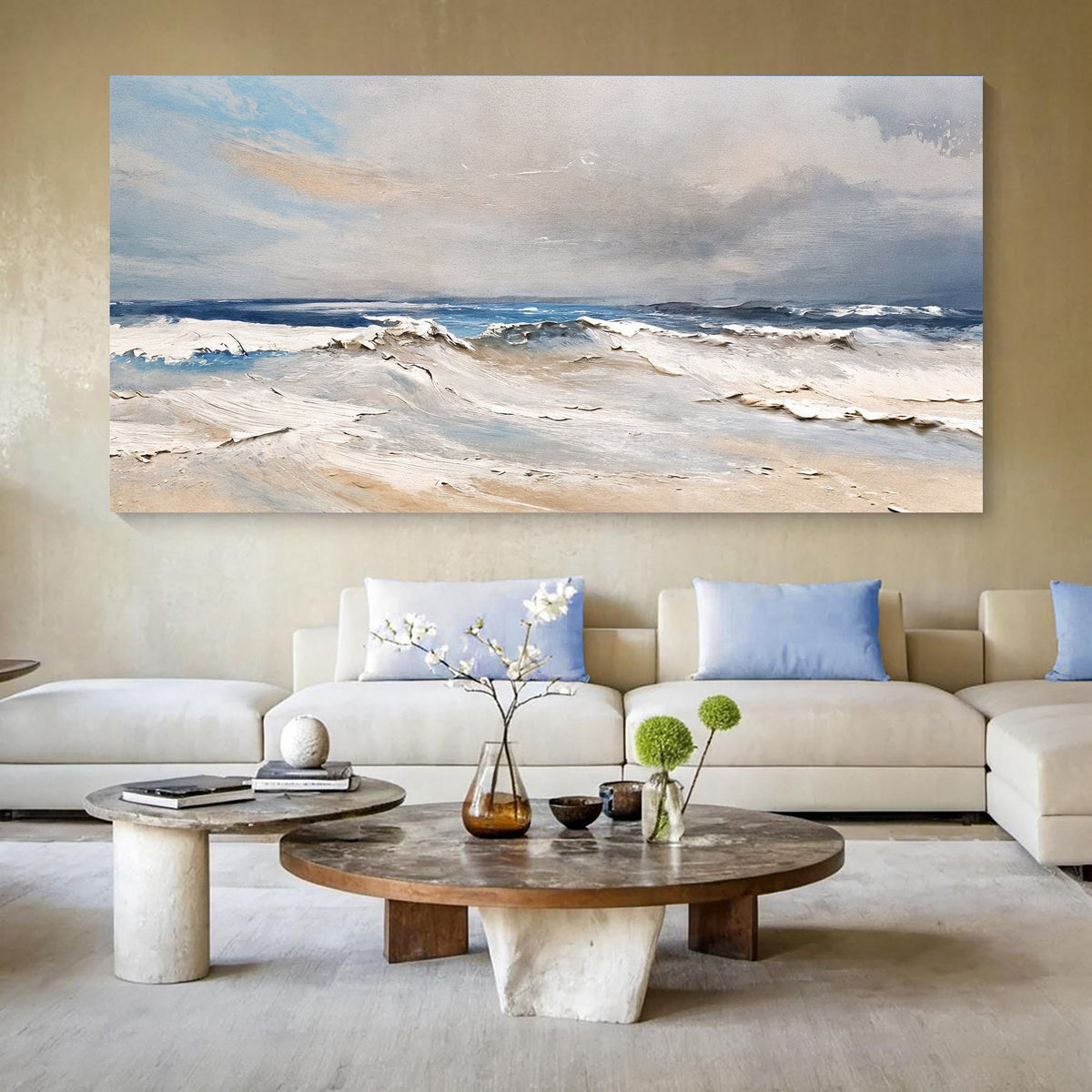 Serene Ocean Wave Coastal Wall Art IX