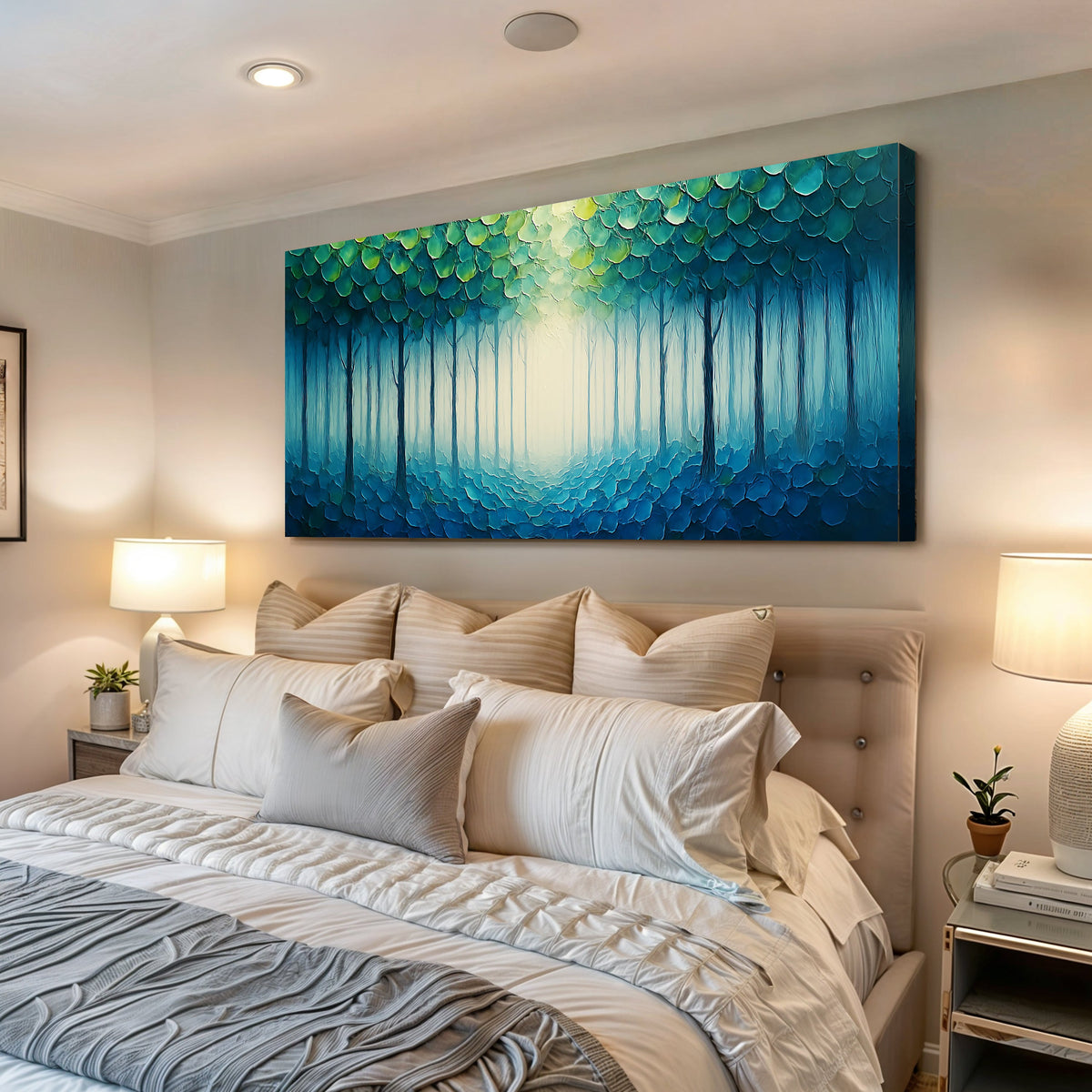 Forest Whispers Impasto Wall Art