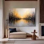 Golden Reflections Abstract Wall Art