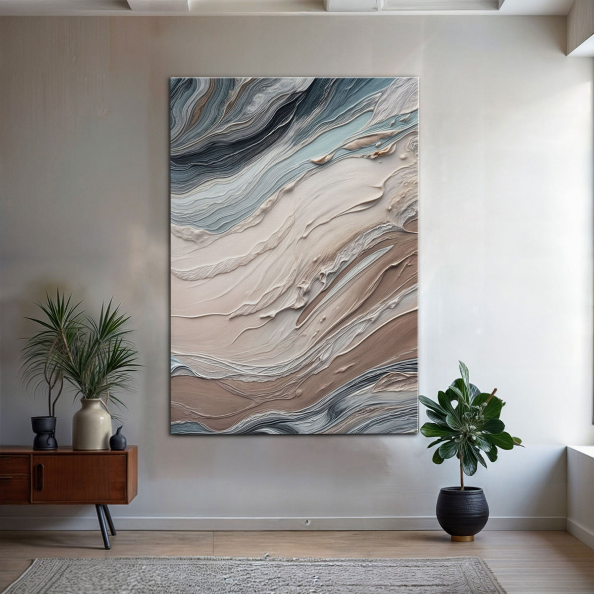 Earth Tone Swirls Wall Art