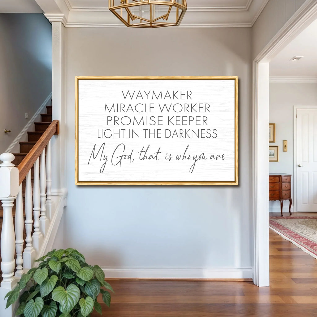 My God Way Maker Miracle Worker Faith Sign II
