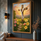 Cross and Flowers Faith Wall Art II