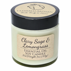 Clary Sage & Lemongrass | Essential Oil | 3 oz Jar Candle