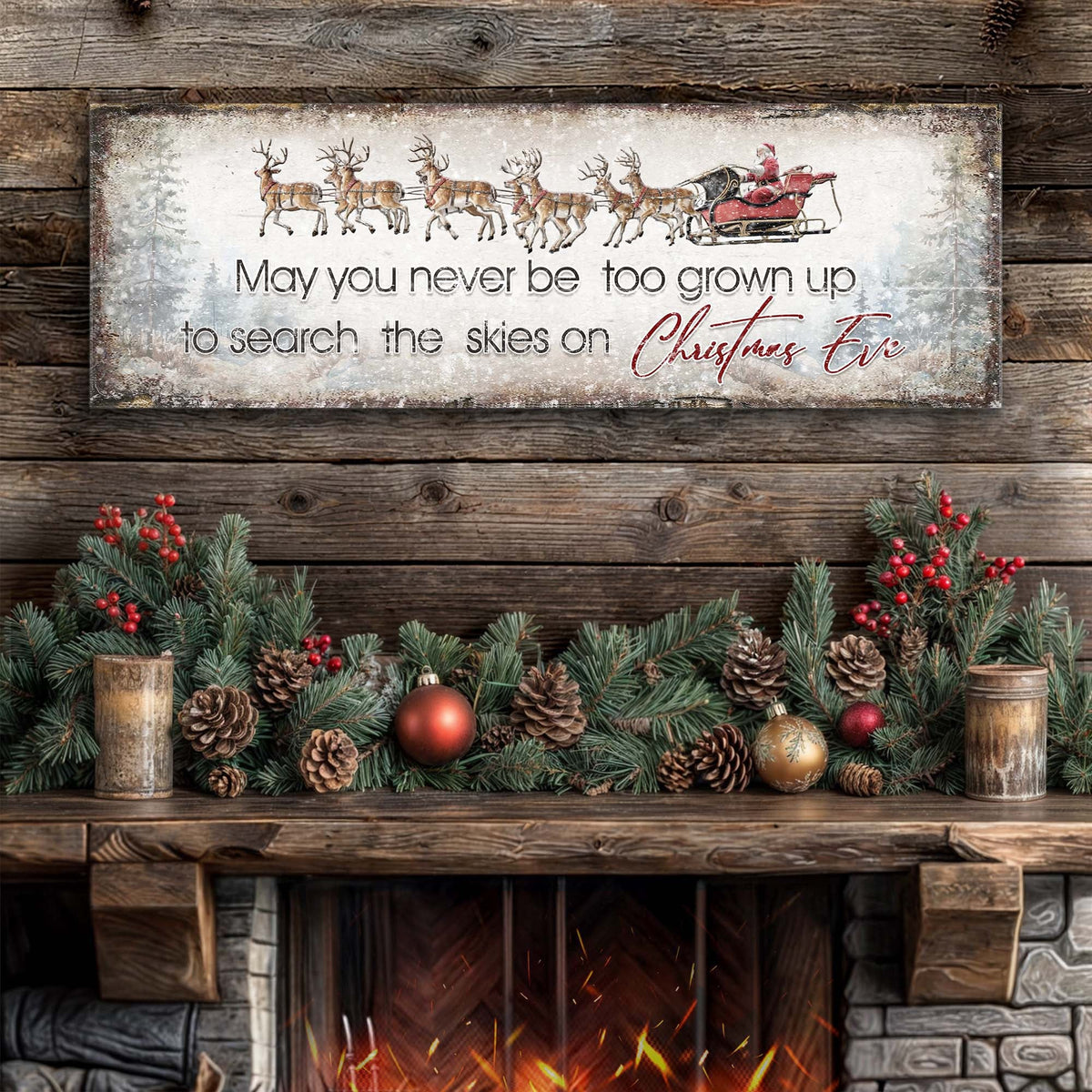 Search The Skies On Christmas Eve Sign II