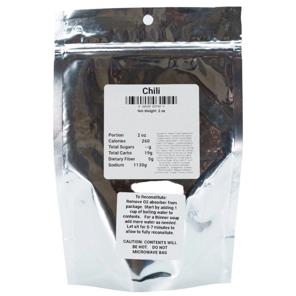 SALE | Freeze Dried Chili Soup | 2 oz | Wicked Good Foods