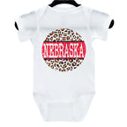 NE Leopard Onesie | Infant and Youth Sizes | Pretty & Fabulous