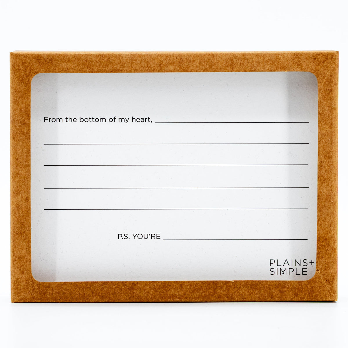 SALE | Simply Said From The Heart Postcard Set | 5 Cards | Plains + Simple