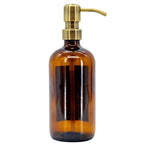 SALE | "I Am Grateful" Amber Glass Lotion & Soap Dispenser | 16 oz | Plains + Simple