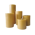 3-Inch Wide Beeswax Pillar Candles