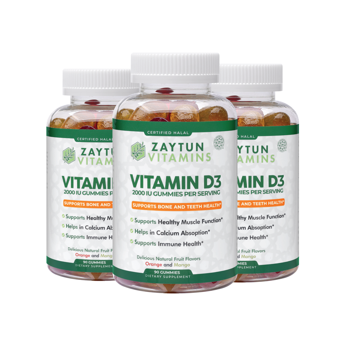 Halal Vitamin D3 2000IU Gummies (3Pack)