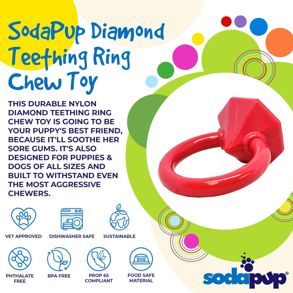 Diamond Ring Nylon Teething Ring for Puppies | Durable & USA Made