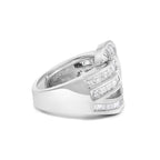 14K White Gold 2.0 Cttw Diamond Channel Set Bypass Ring