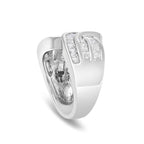 14K White Gold 2.0 Cttw Diamond Channel Set Bypass Ring