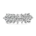 Sterling Silver 1 1/4 Cttw Princess Diamond Cluster Band Ring