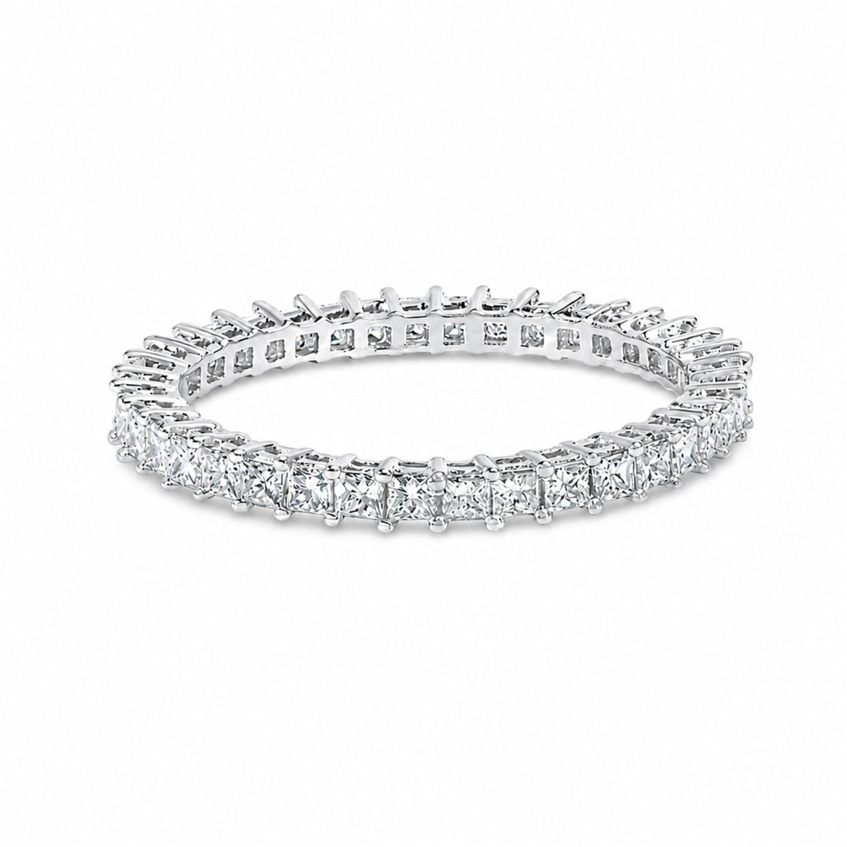 14K Gold 1.0 Cttw Princess Diamond Eternity Band Ring