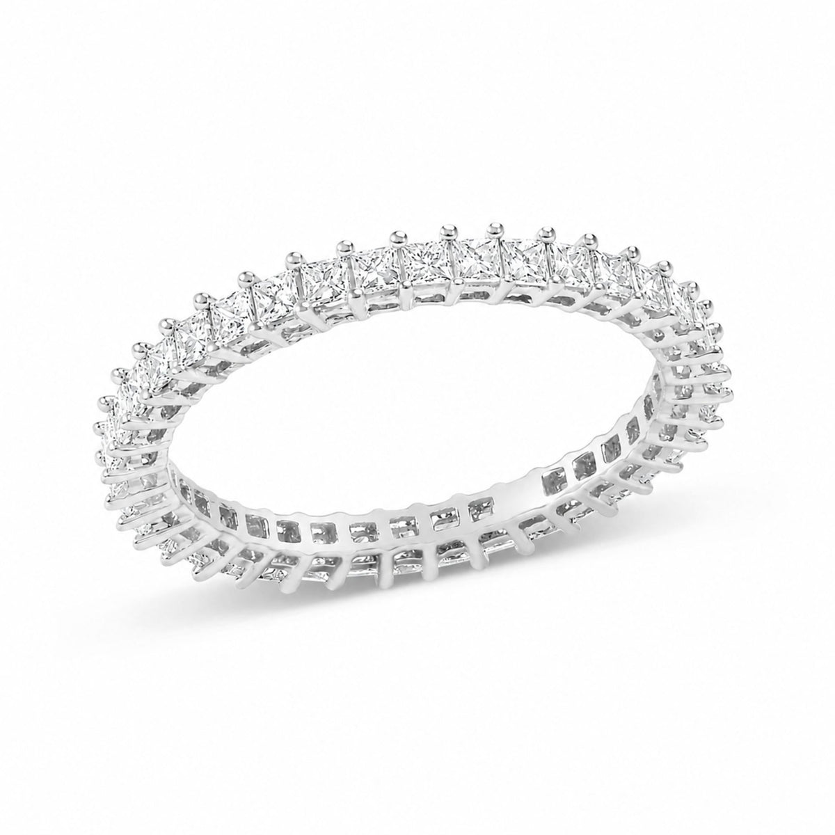 14K Gold 1.0 Cttw Princess Diamond Eternity Band Ring