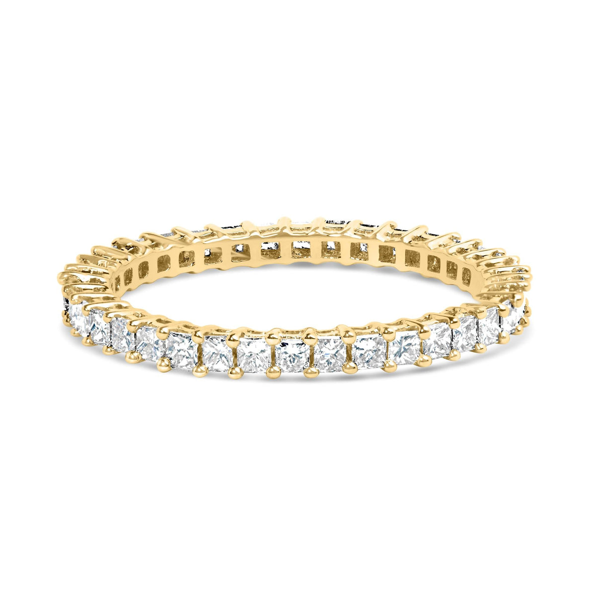 14K Gold 1.0 Cttw Princess Diamond Eternity Band Ring