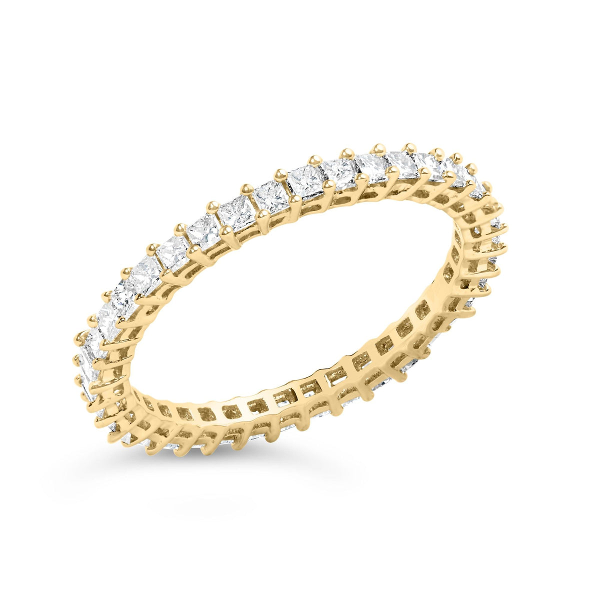 14K Gold 1.0 Cttw Princess Diamond Eternity Band Ring