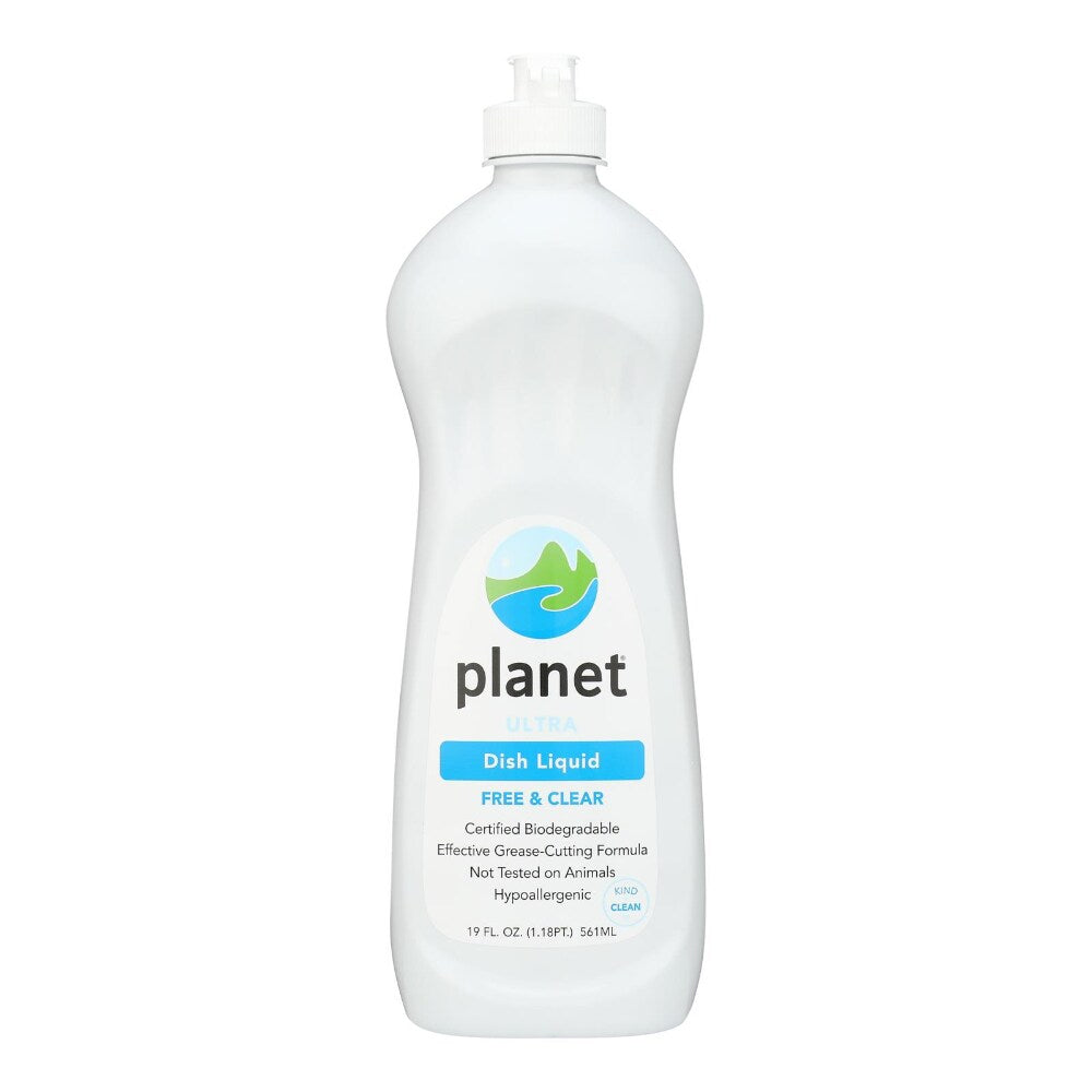 Planet Ultra Dishwashing Liquid, Fresh & Clean, 19 fl oz (Case of 12)