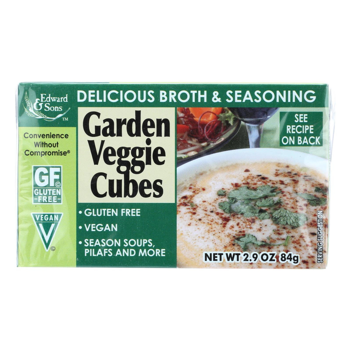 Edward & Sons Garden Veggie Natural Bouillon Cubes, 2.9 oz (Case of 12)