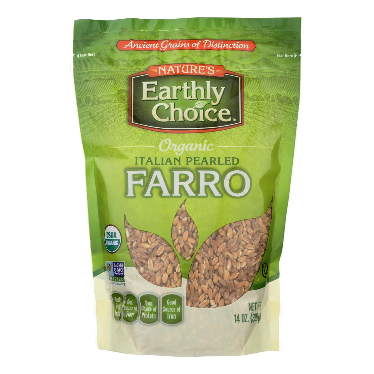 Nature's Earthly Choice Italian Pearled Farro, 14 oz (Case of 6)