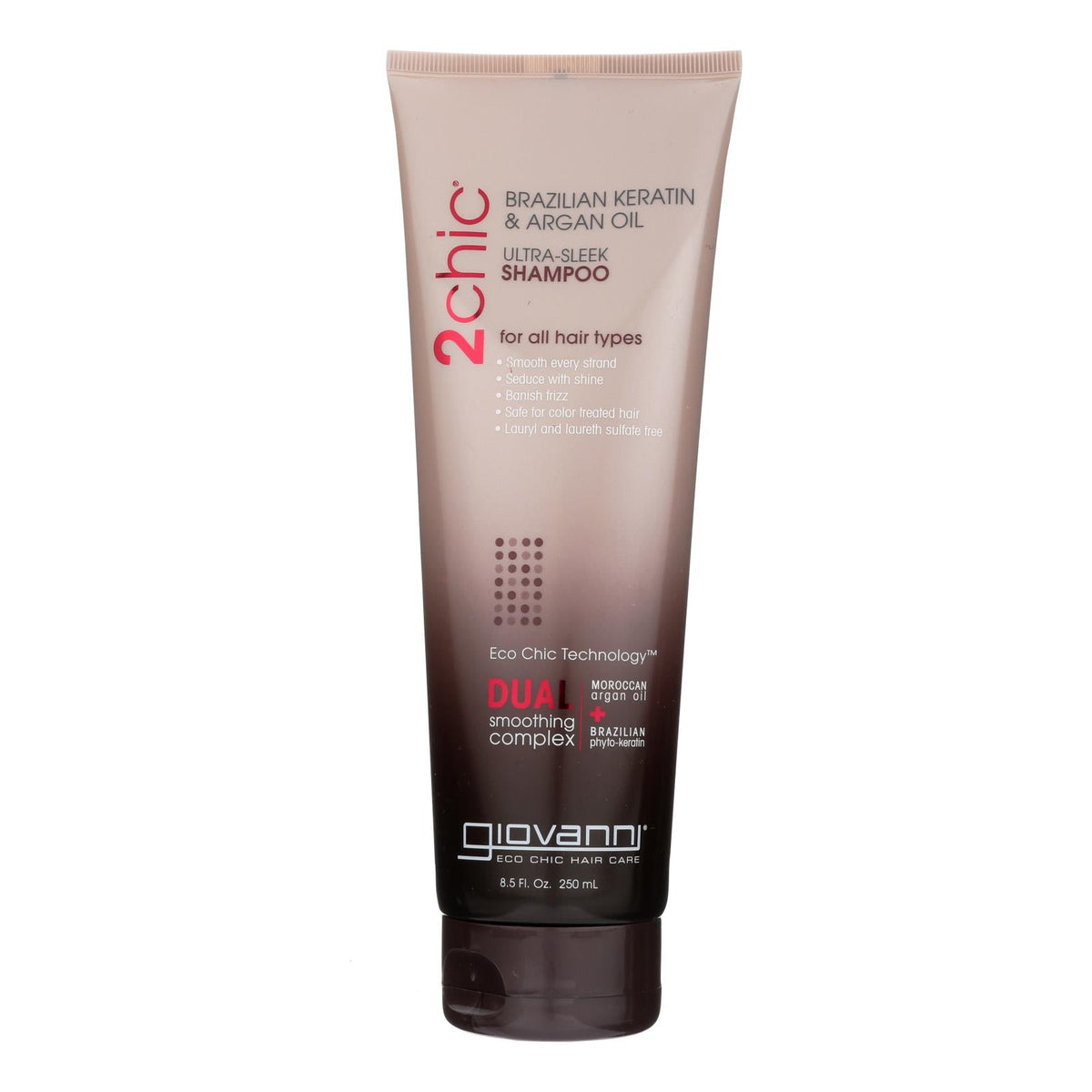 Giovanni 2chic Ultra-Sleek Shampoo 8.5 fl oz - with Brazilian Keratin and Argan Oil