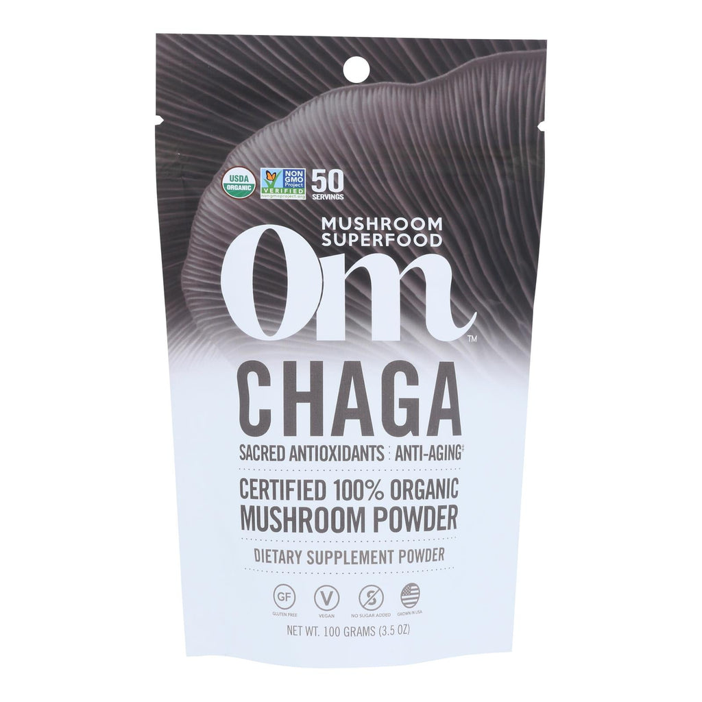 Om Chaga Organic Powder  - 100grm, 3.5 Oz.
