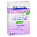 Puretouch Feminine Wipes, 24 Flushable Wipes