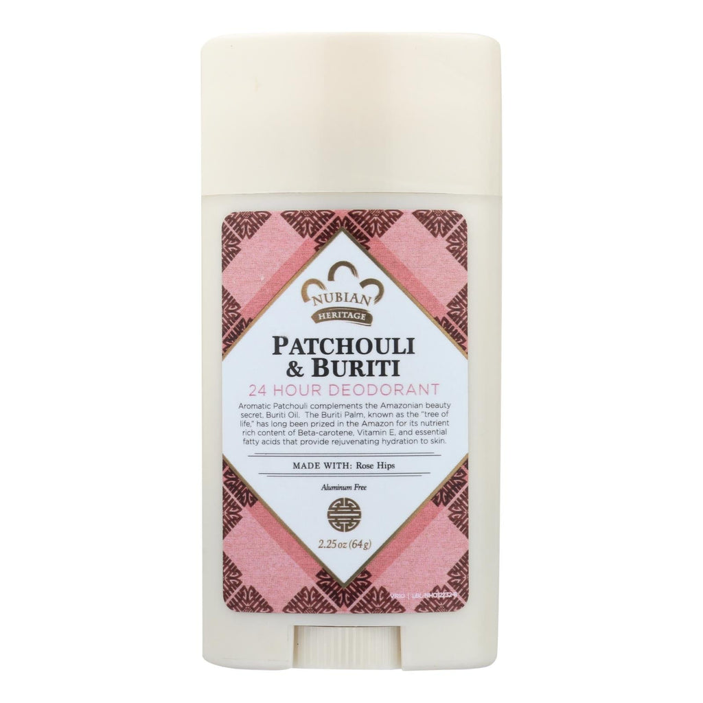 Nubian Heritage Patchouli and Buriti Deodorant (Pack of 2.25 Oz.)