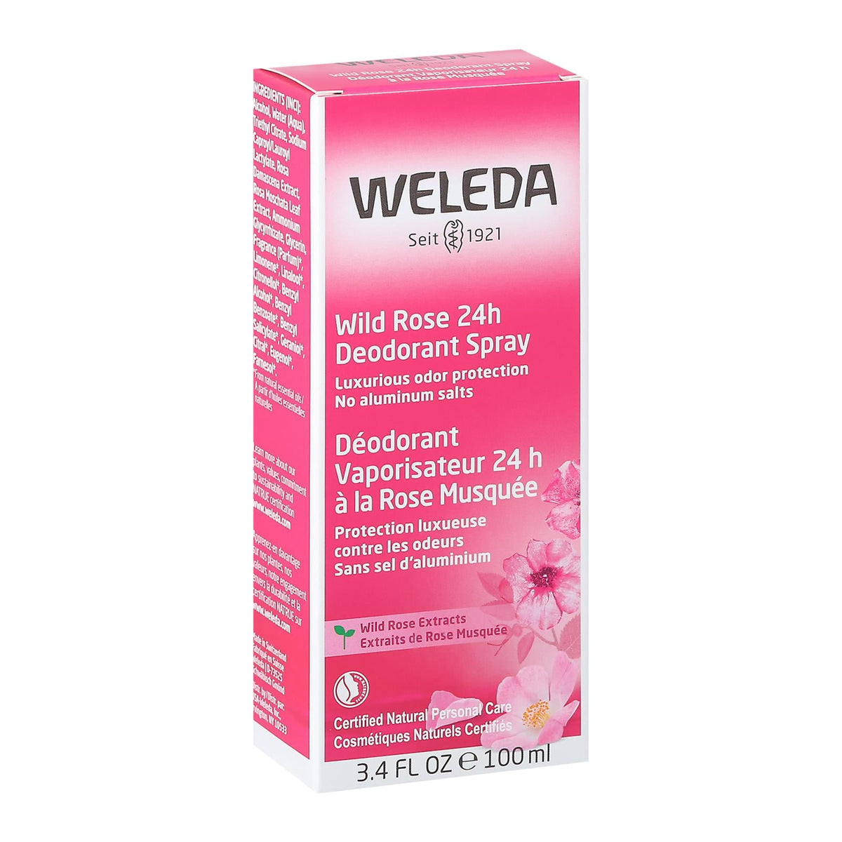 Weleda Wild Rose Deodorant, 3.4 fl oz