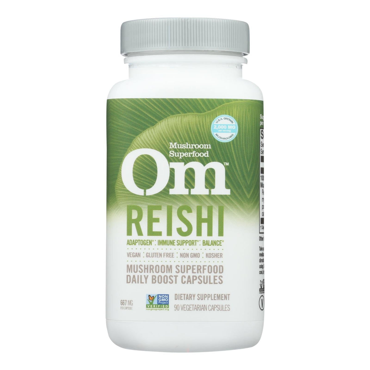 Om Mushroom Nutrition Reishi Mushroom Superfood Capsules, 90 ct