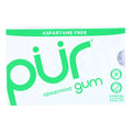 PUR Gum Aspartame Free Spearmint Gum, 9 Pieces, 12.6 g (Case of 12)