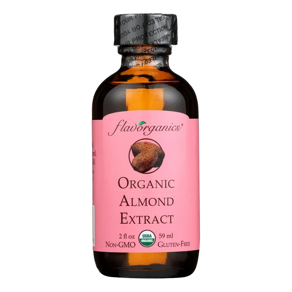Flavorganics Organic Almond Extract, 2 Oz - 12 Pack
