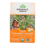 Organic India Organic Tulsi Turmeric Ginger Tea, 18 ct (Case of 6)