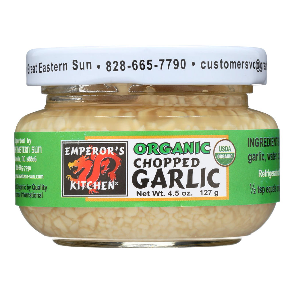 Emperor's Kitchen Organic Chopped Garlic, 4.5 oz (Case of 12)