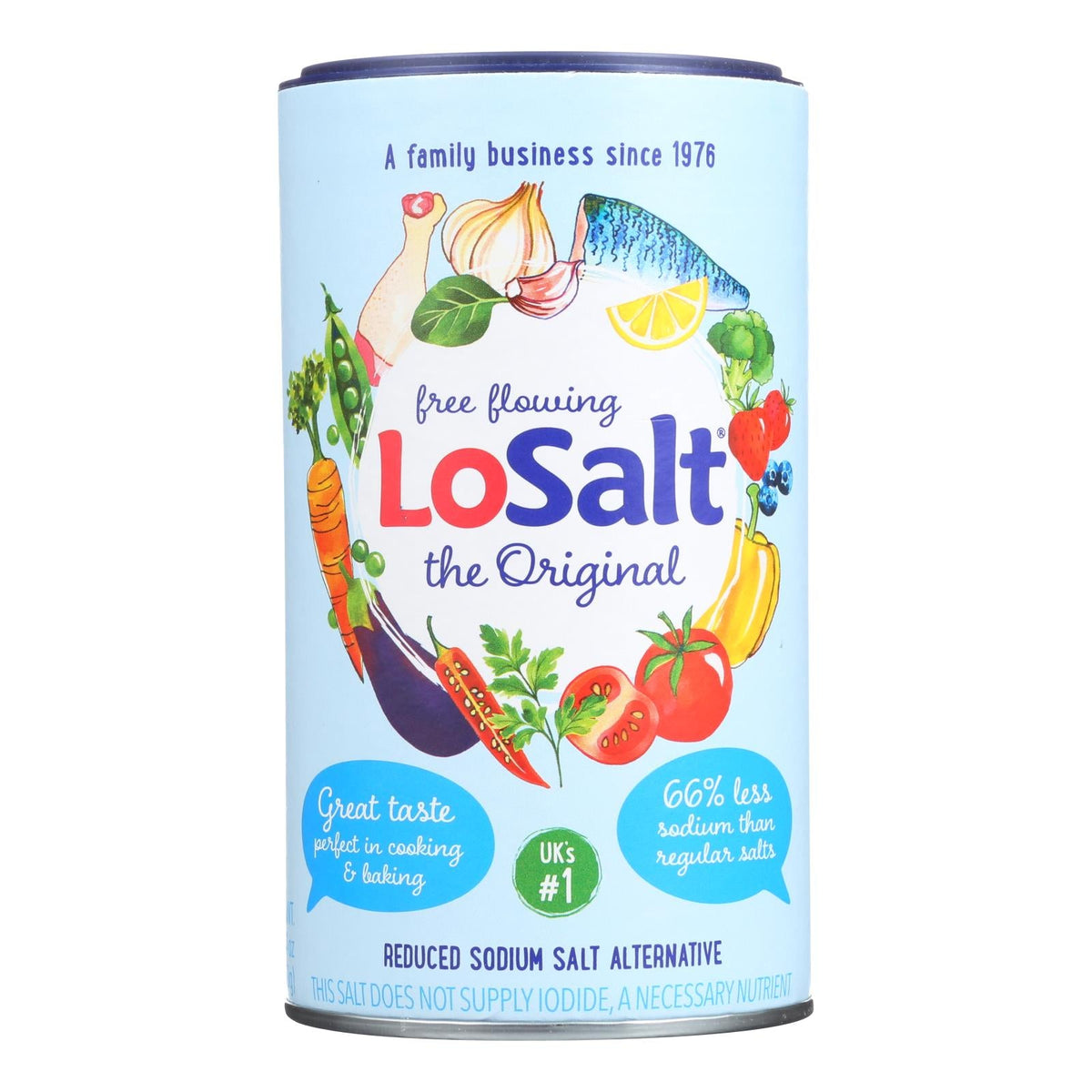 Losalt Reduced Sodium Salt, 12.35 oz (Case of 6)