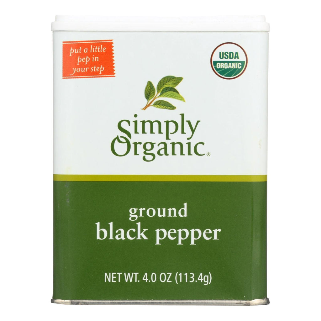 Simply Organic Ground Black Pepper, 4 oz (Case of 6)