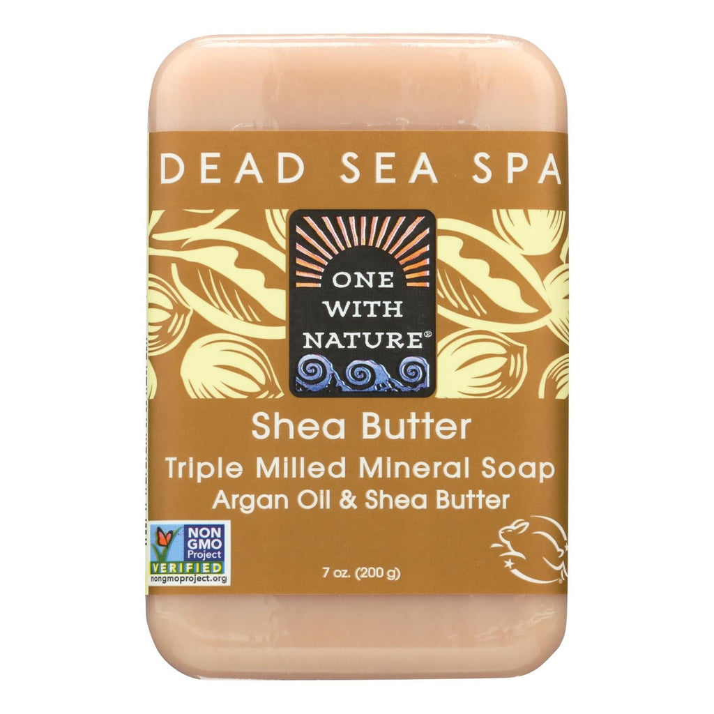 One With Nature Dead Sea Mineral Shea Butter Soap, 7 oz