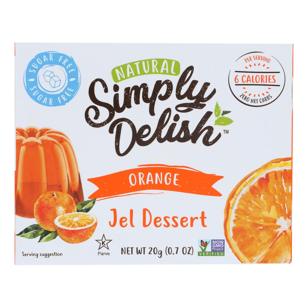 Simply Delish Natural Orange Jel Dessert, 1.6 oz (Case of 6)