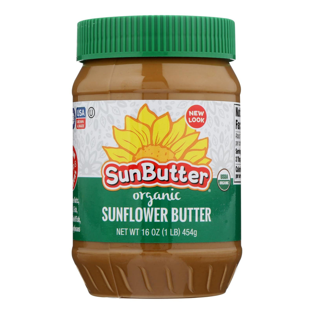 SunButter Organic Sunflower Butter, 16 oz (Case of 6)