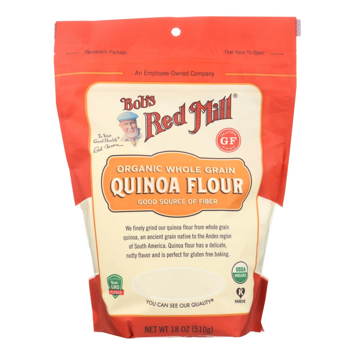 Bob's Red Mill Organic Whole Grain, 18 oz (Case of 4)