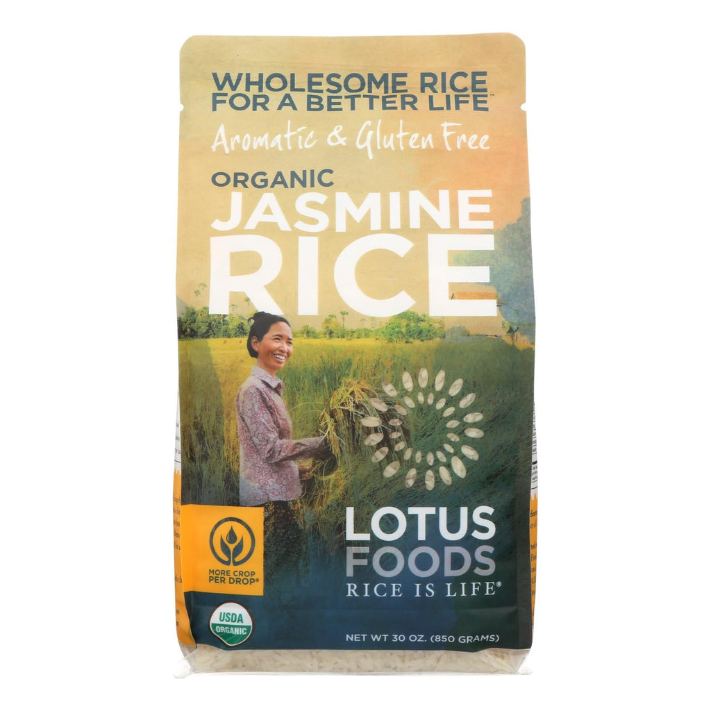 Lotus Foods Organic White Jasmine Rice, 30 oz (Case of 6)